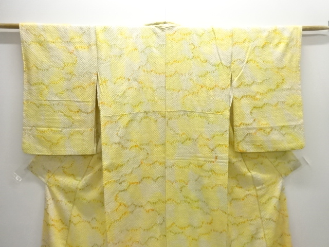  本総絞り雲模様小紋着物